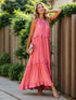 'Galatea' Ruffled Sleeveless Maxi Dress - Celes Fashion